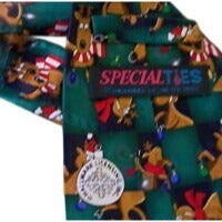 Tie 100 % Silk Happy Reindeer Scarf Special Ties Neck Tie Holiday Bulbs Lights