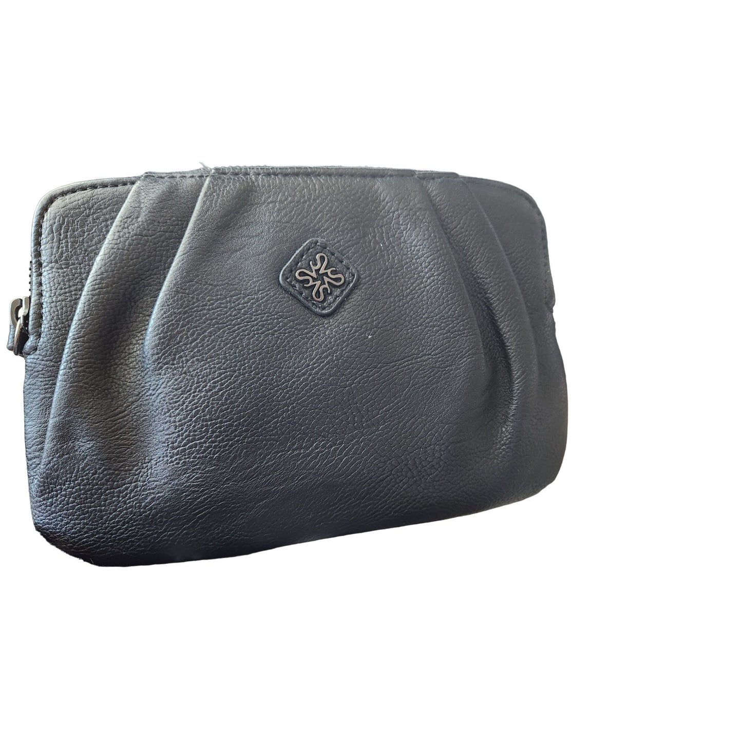 Purse Bag Simply Vera Wang Black Crossbody 50" Strap 8" x 5" x 3" 2 Zip Sections Card slots Pocket