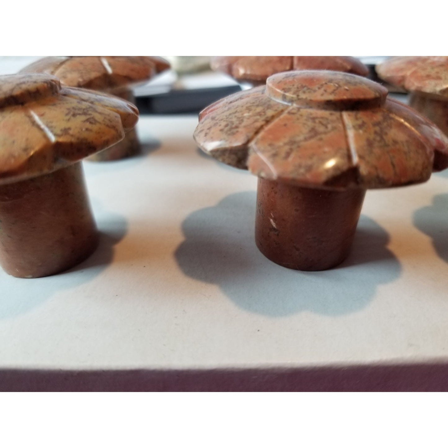 Vintage Draw Pulls Natural Stone By Tradewinds Design Made In India Set Of 6