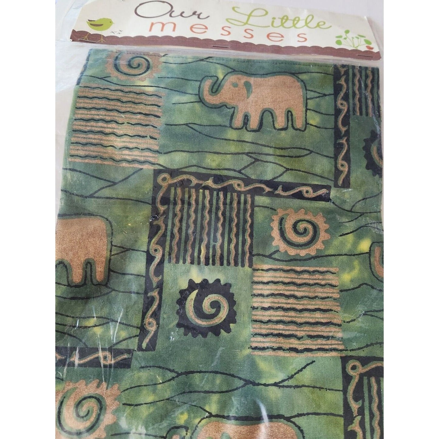 Our Little Messes Notebook Cover Reusable Elephants Wipe off 9.75" x 7.5 "