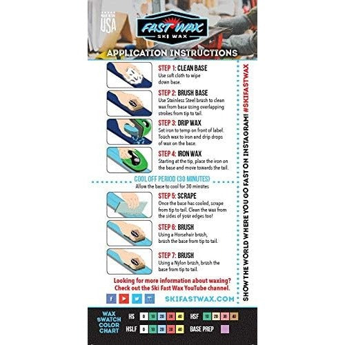 Fast Wax - Thunderbolt 10 - Non Fluoro 80g Pure Paraffin Wax Bar in White - Made in America