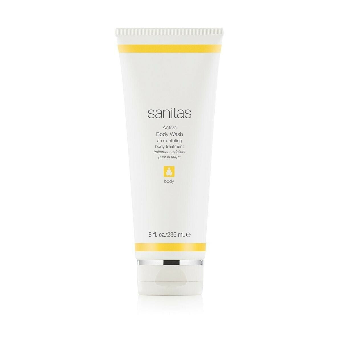 Skin Care Sanitas Active Body Wash, Exfoliating Body Wash, 8 Oz