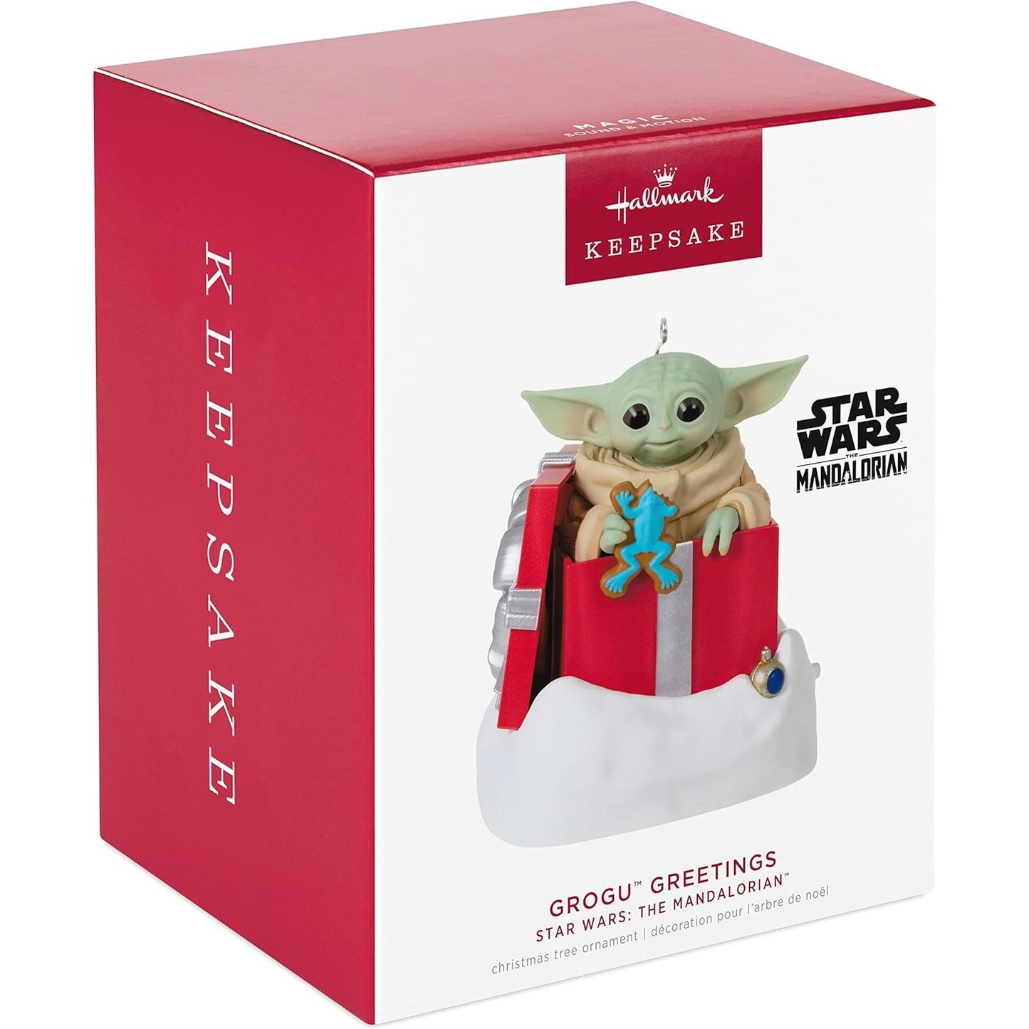 Hallmark Keepsake Christmas Ornament, Star Wars: The Mandalorian Grogu Greetings, Sound and Motion