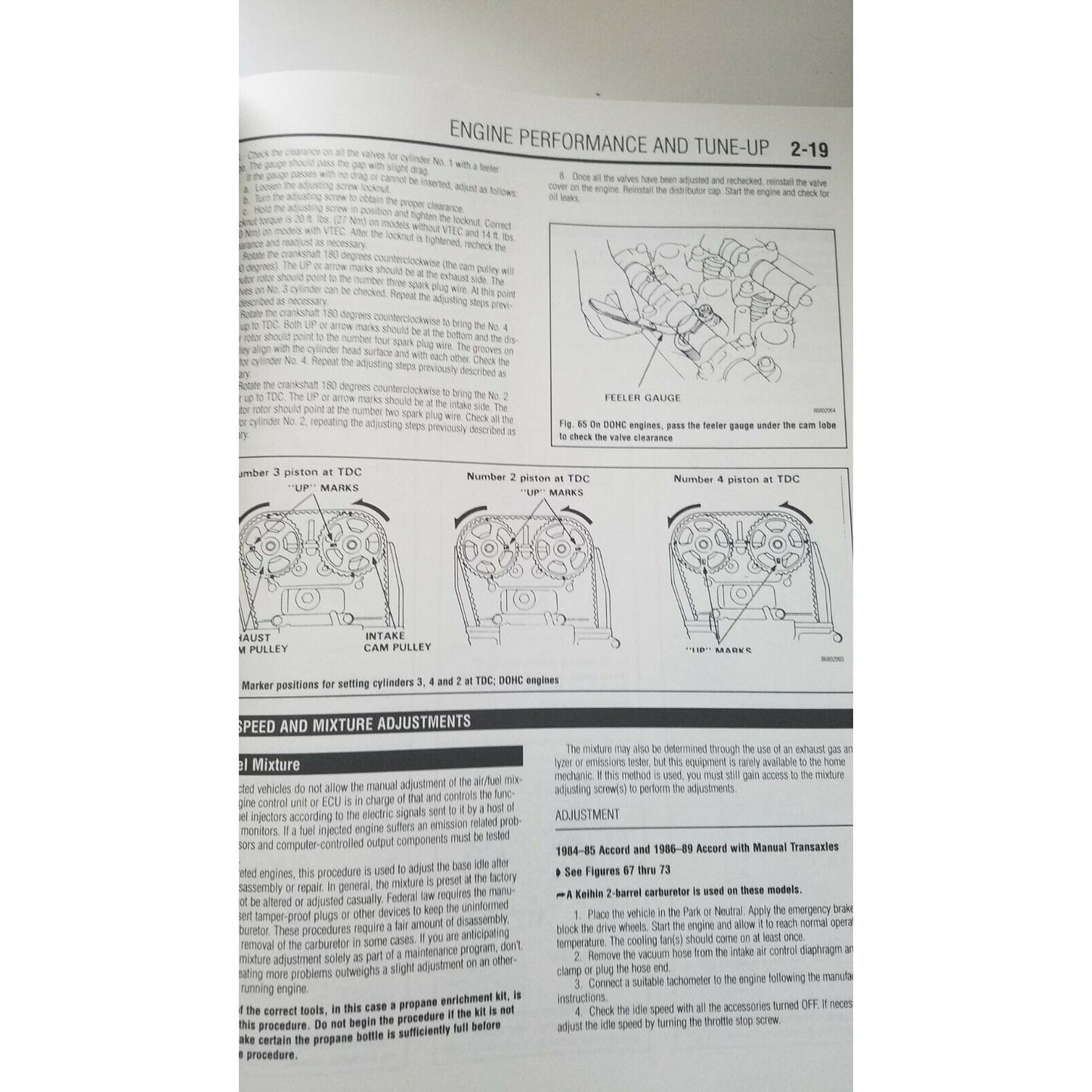 1984 - 95  Chilton's Honda Accord Prelude 1 Repair Manual # 30150