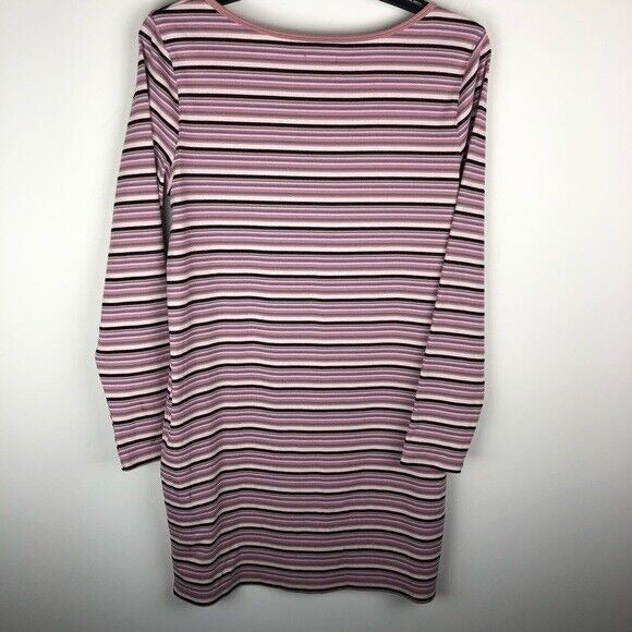 Dress Wild Fable Size XL Long Sleeve Pink Purple Stripe Dress