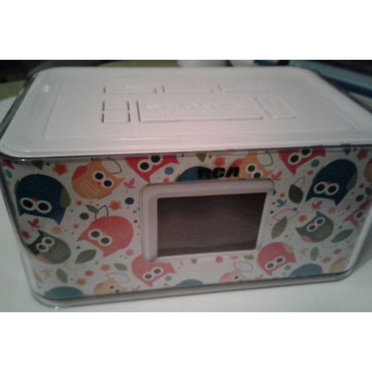RCA Alarm Clock Owl Wrap Model RCR8622 Backup Battery USB Connector Snooze Radio