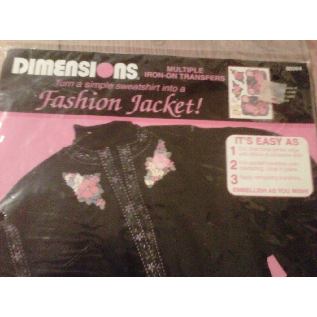 Craft Kit Flowers Iron on Transfer Dimensions Fashion Jacket Iron on Transfers