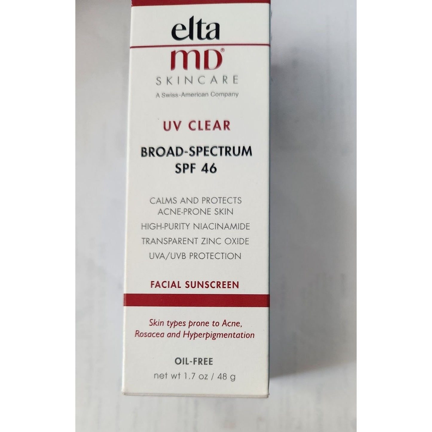 EltaMD UV Clear Tinted Broad Spectrum SPF 46 Facial Sunscreen 1.7 oz new