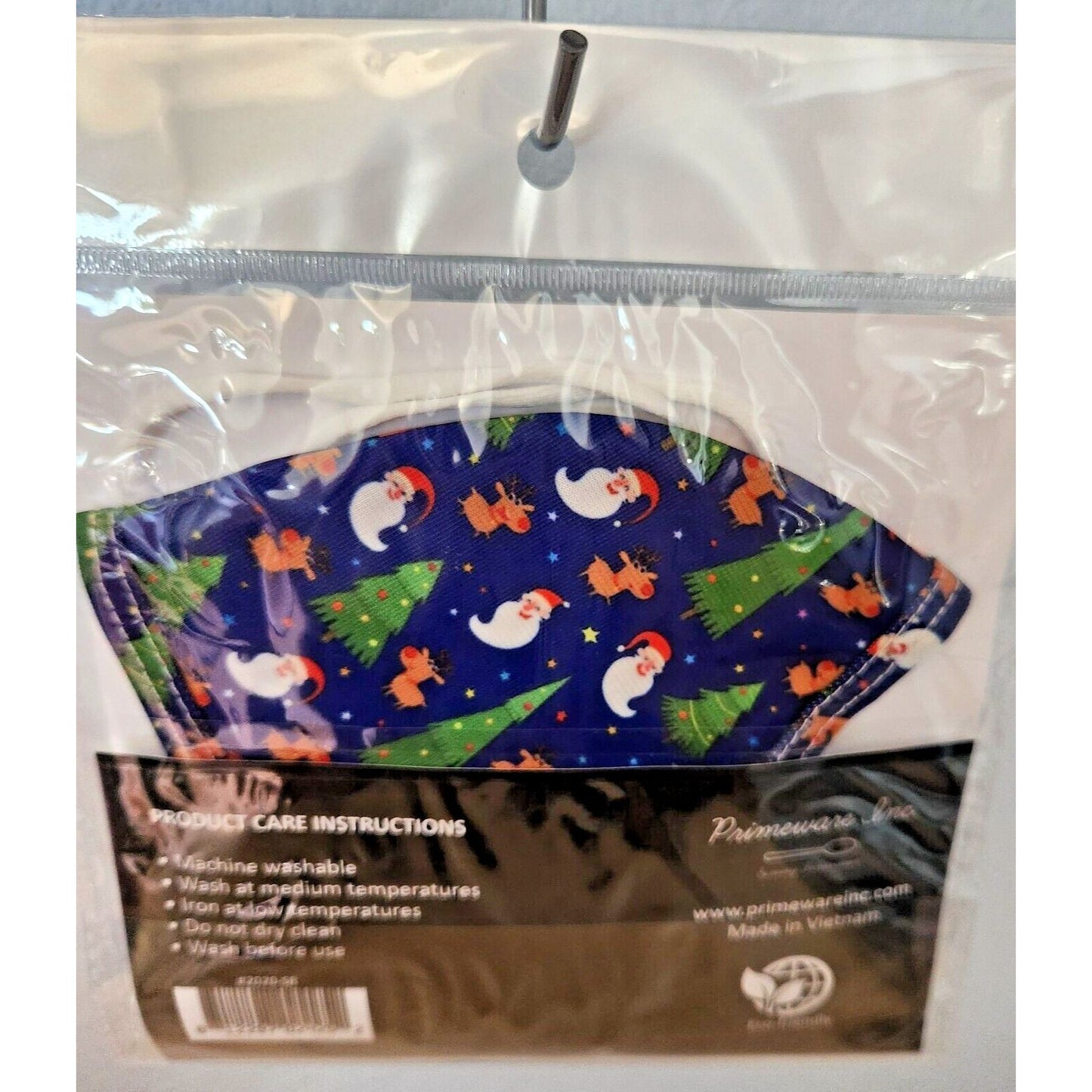 Primeware Mask Christmas Design Adult 2 pack 2 layers 100 % Polyester Washable