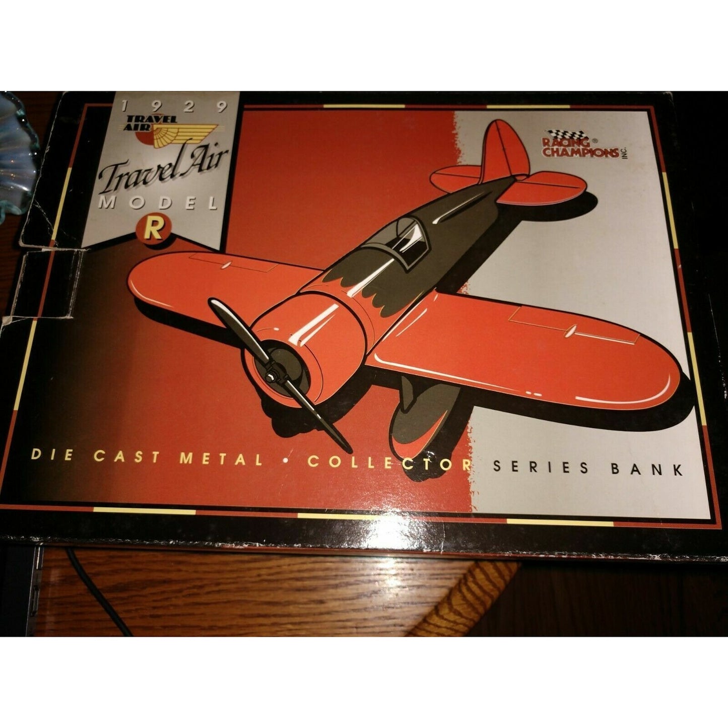 Racing Champions 1929 AC Delco Travel Air Model R Airplane Die Cast Bank #00322A