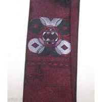Tie Red  Black Silver  Silk Neck Tie Unknown Brand  56 " Long  2 1/2"  Wide