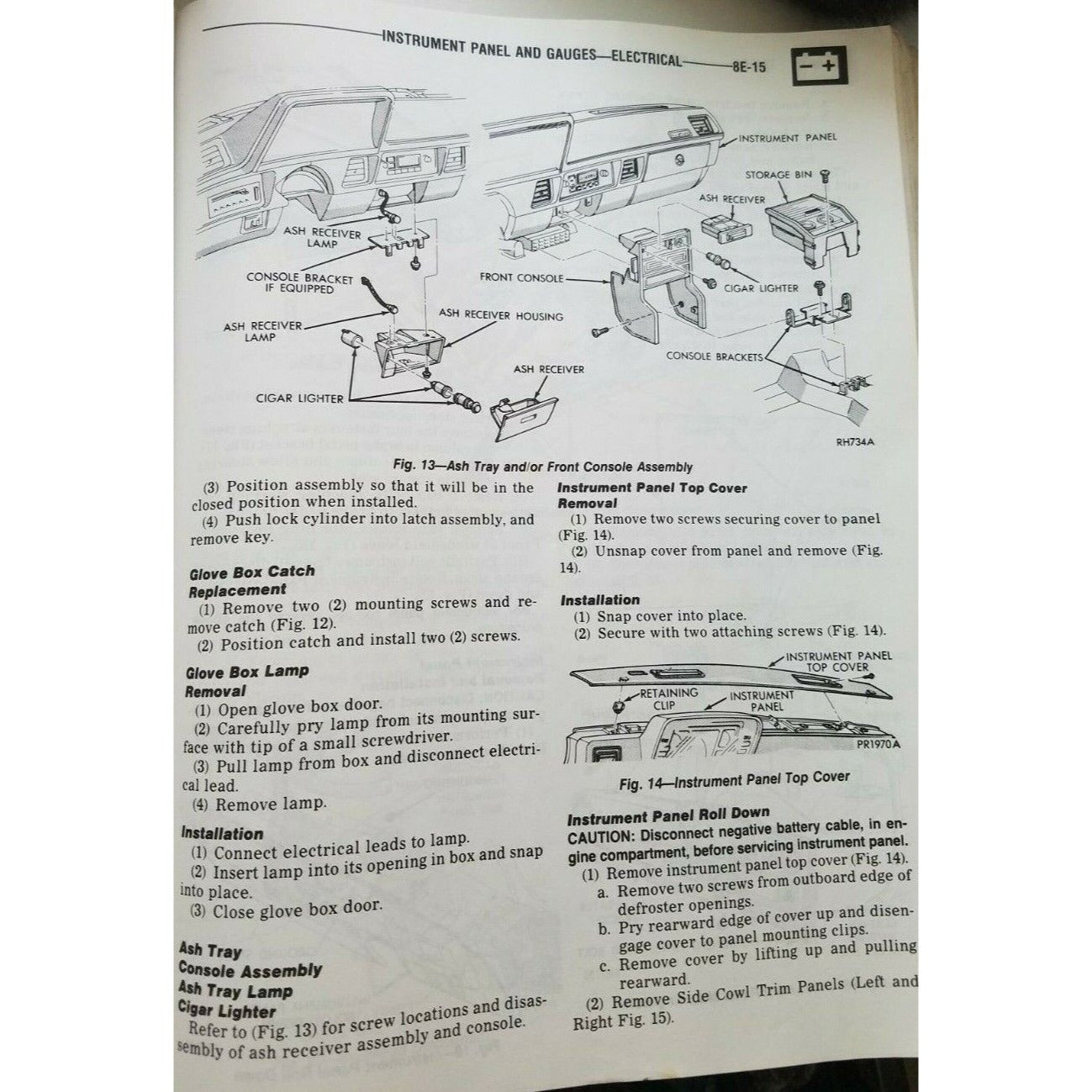1986 Chrysler Service Manual Electrical Heater Air Conditioning Charger