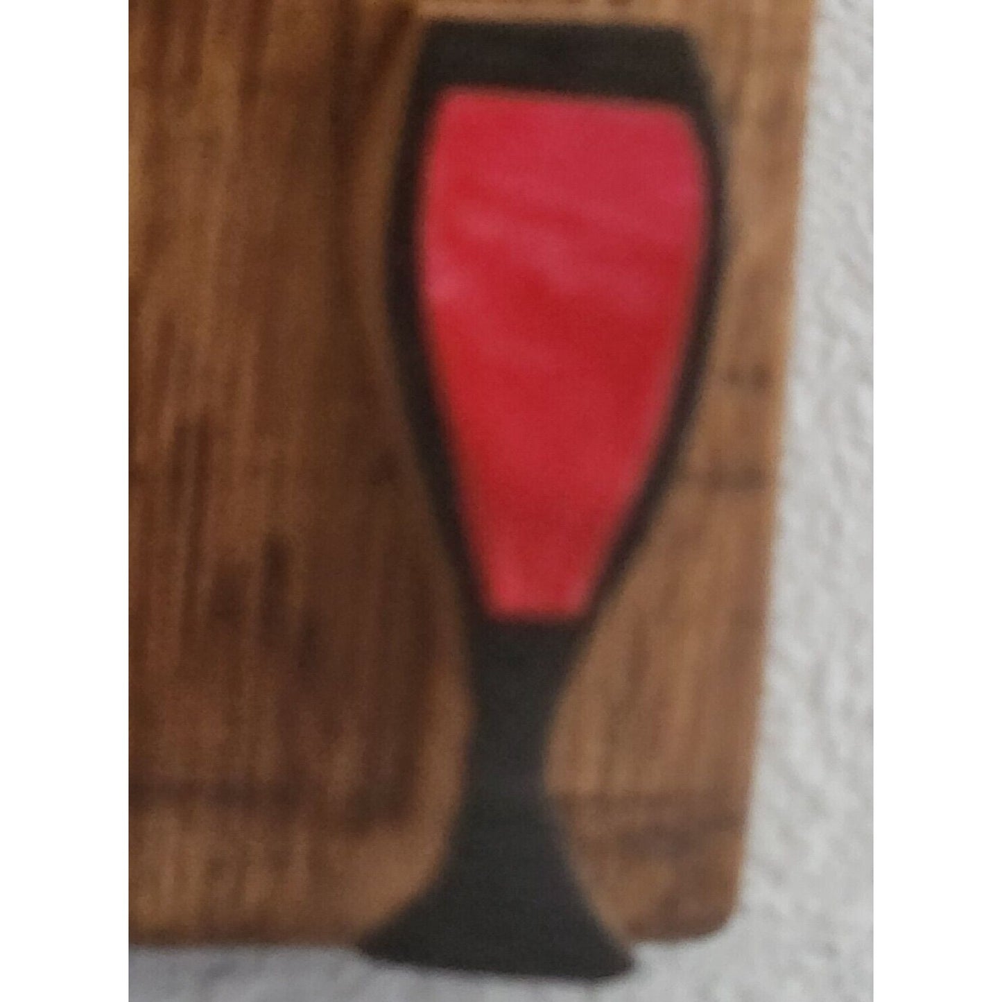 Wine Barrel Wood Sign Red Rose Red Wine Glass Wine Stave Stained Hanger