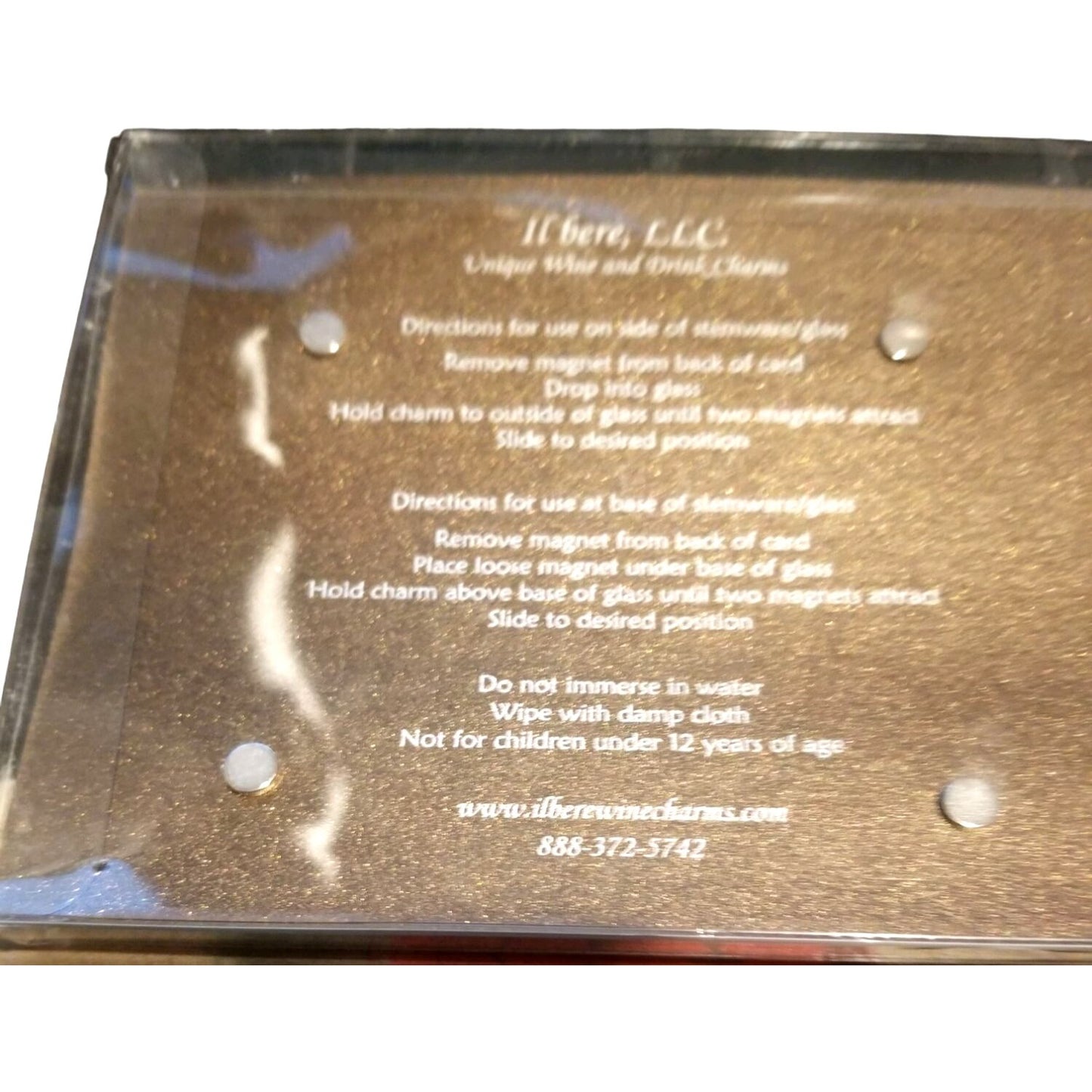 Wine Charms IL bere 4 piece Magnetic Pinot Gris Cabernet Merlot Decor 2