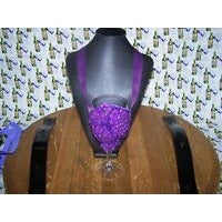 Wine Tasting Glass Holder Necklace Cloth Grapes Fun Hands Free at Party