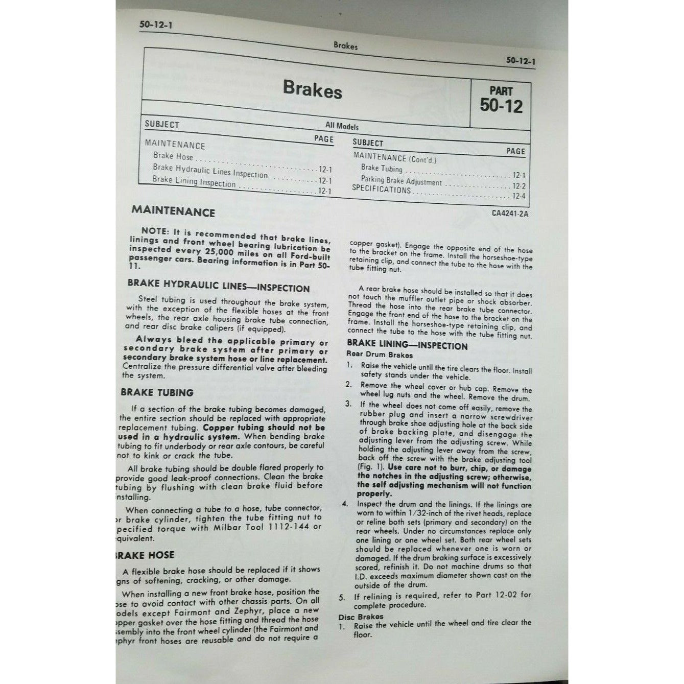 1978  Ford  Car Shop Manual Volume 5 Pre-Delivery Maintenance Lubrication