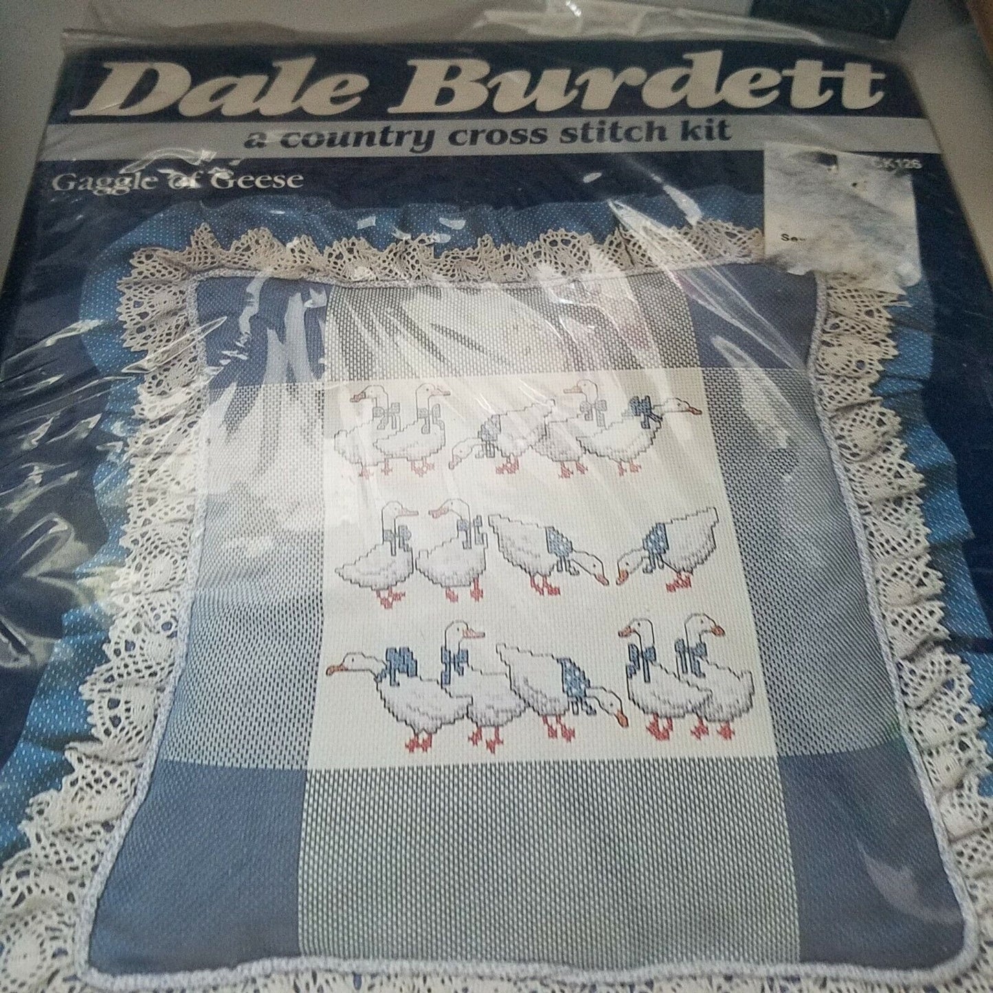 Craft Kit Dale Burdett Gaggle of Geese A Country Cross Stitch Pillow Kit 1985