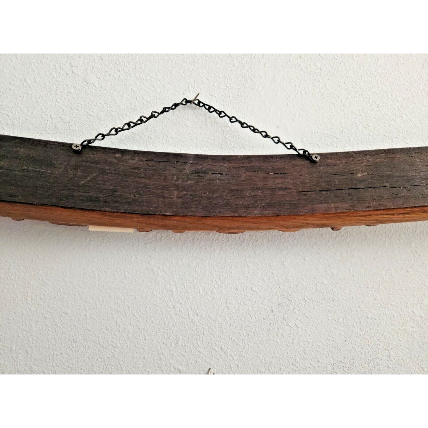 Wood Sign Wine Stave says " Mimosa Bar " Wine Glasses on ends Cut from Stave