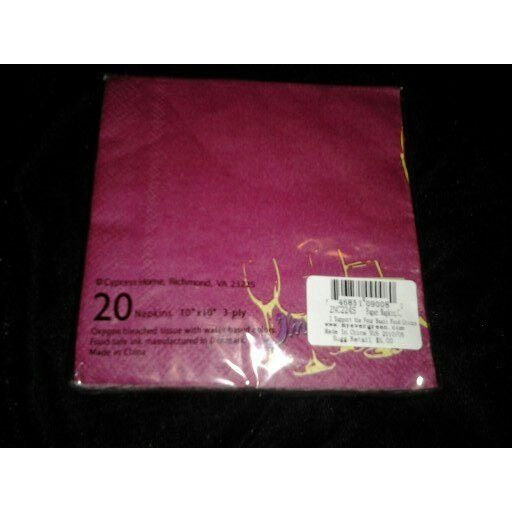 Cocktail Napkins Paper Wine Glass I Support the Four basic food Groups Champagne