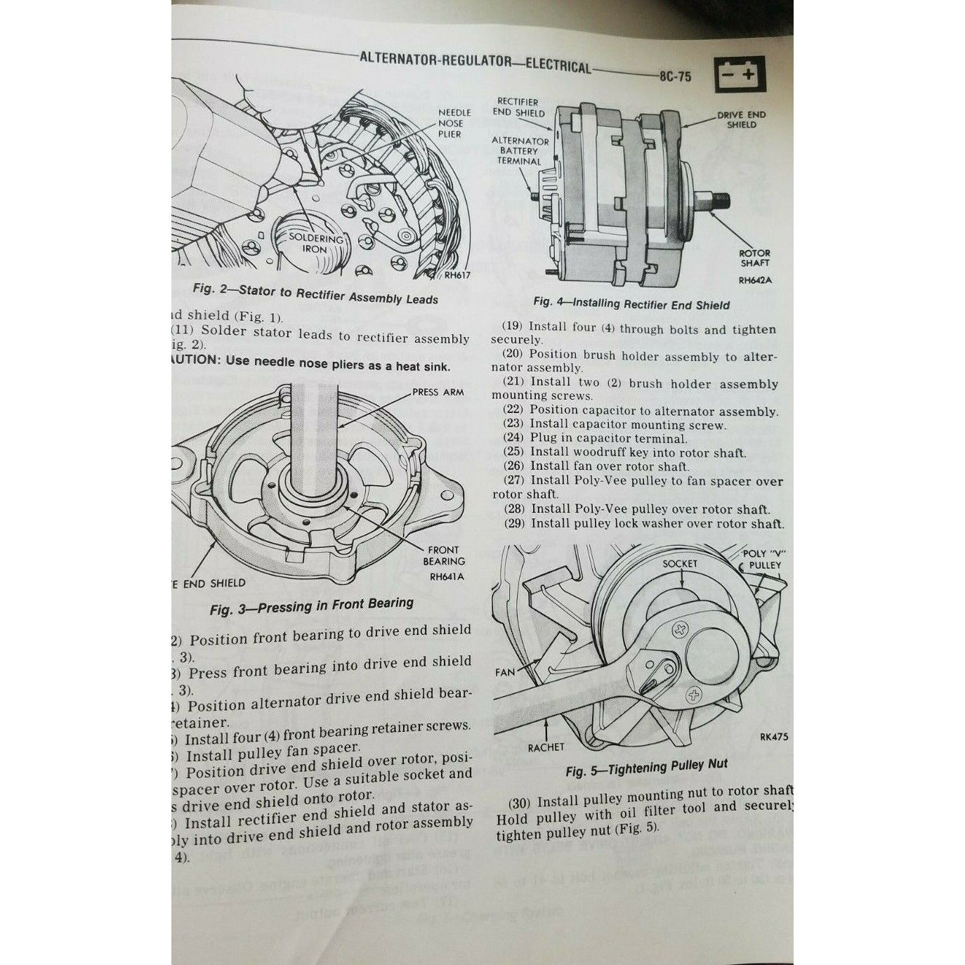 1986 Chrysler Service Manual Electrical Heater Air Conditioning Charger
