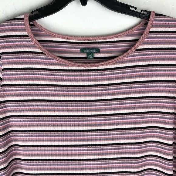 Dress Wild Fable Size XL Long Sleeve Pink Purple Stripe Dress