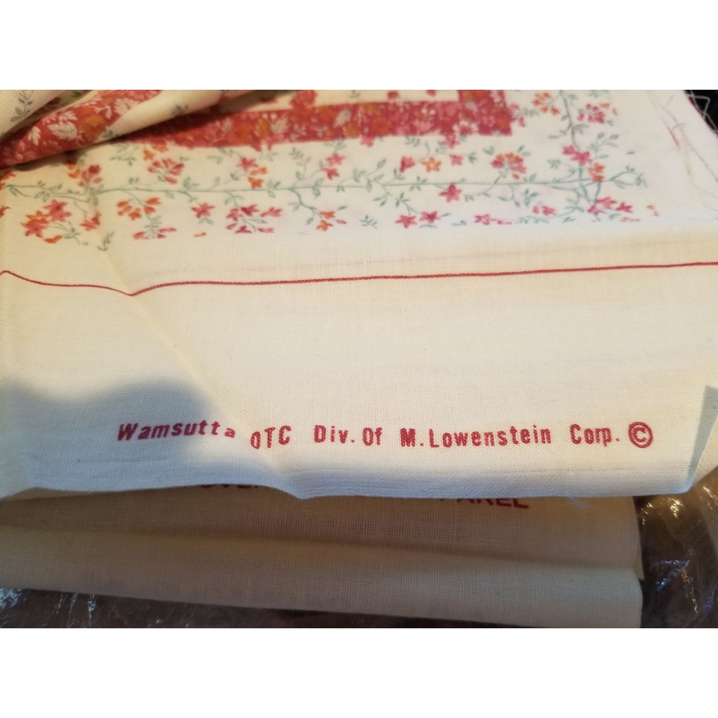 Material Fabric Pillow 4 panels 36" x 44" Cotton With Instructions Wamsutta OTC