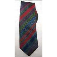 Tie Red Green Black  Acetate Neck Tie No name  Brand  58 " Long  3 1/2"  Wide