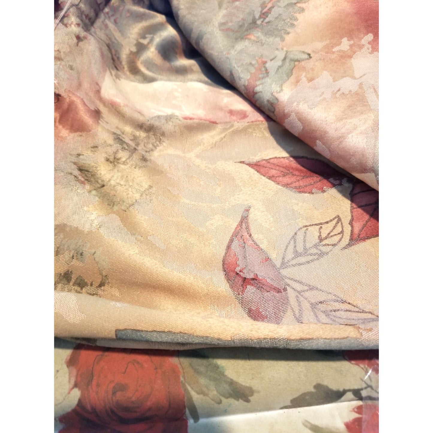 Material Fabric Brown Gold Grey 56" x 112" Heavy Fabric Transprint  1998