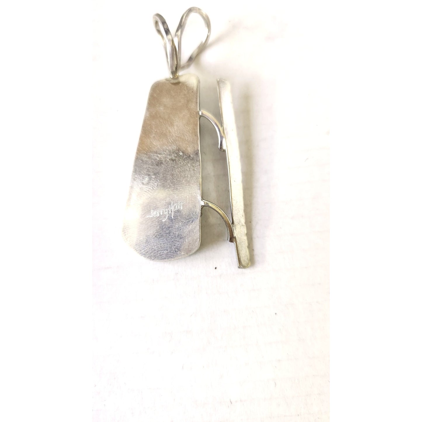 Pendant 925 Silver and Australian Variscite 14.4 Grams Jerry Harr 30 mm x 18 mm Stone