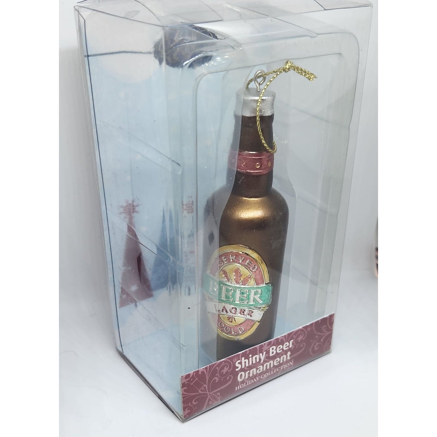 Christmas Ornament Shiny Beer  4 1/2" Tall Epic Hanging