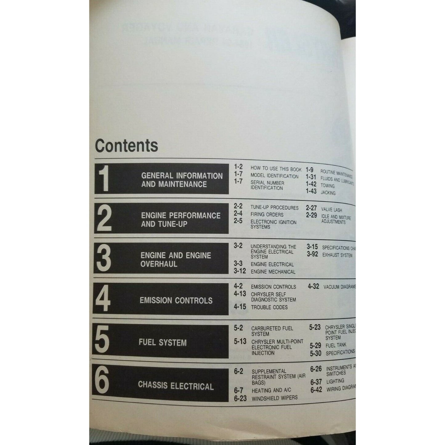 1984-92 Chilton's Chrysler Caravan Voyager Repair Manual # 8155