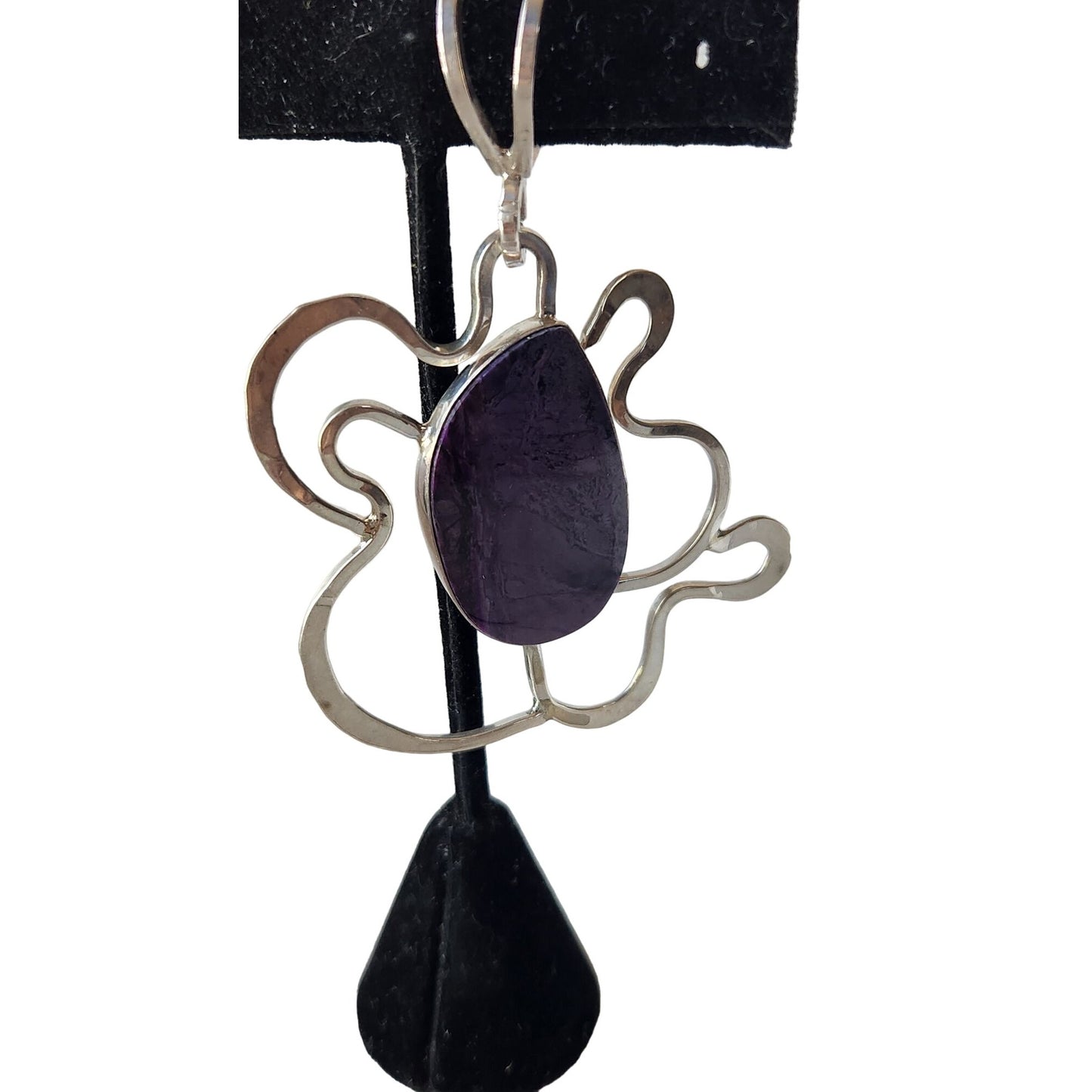 Pendant 925 Silver and Sigillate Purple 16.8 Grams Jerry Harr 32 mm x 20 mm Stone