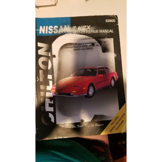 1970 - 88  Chilton's Nissan Z ZX   Repair Manual # 52800 Automobile Wiring