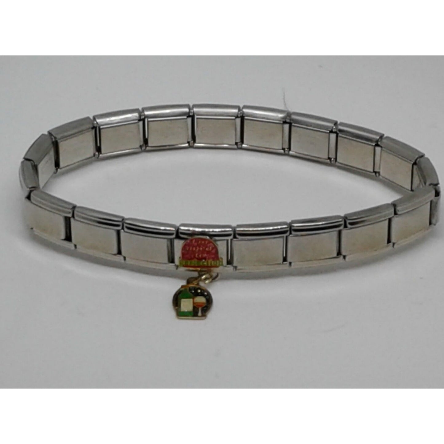 Bracelet Pugster Italian Charm Says Aged to Perfection Wine Glass Bottle