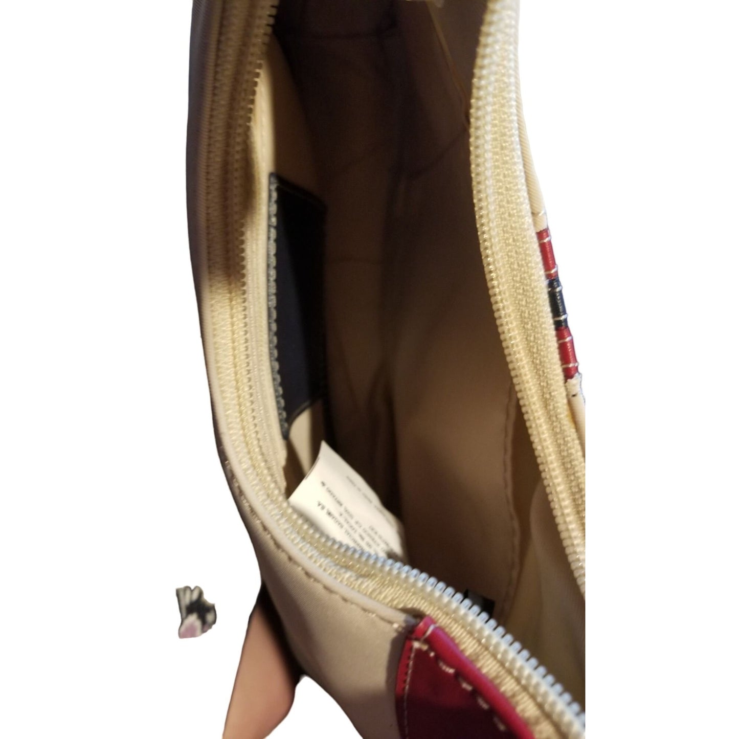 Purse Bag Shoulder 10" x 6" x 3" 15" Strap inside Zipper and 2 slit pockets Zip Top
