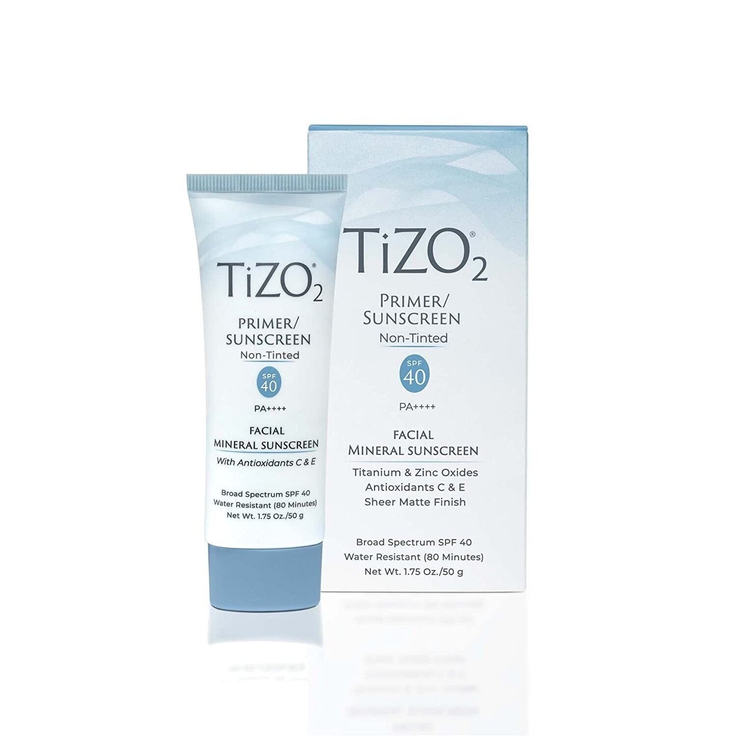 Skin Care TIZO 2 Primer / Sunscreen Non-Tinted Facial SPF 40 1.75 oz