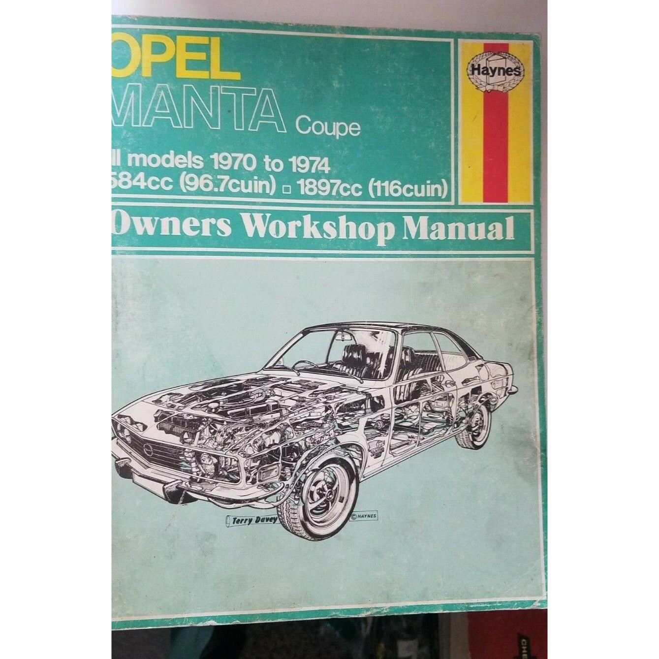 1970 thru 1974 Haynes Opel Manta Coupe1584cc 1897cc Auto Repair Manual