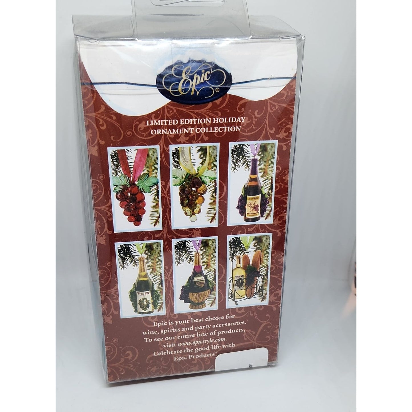 Christmas Ornament Red Wine Bottle  4 1/2" Tall Epic Hanging