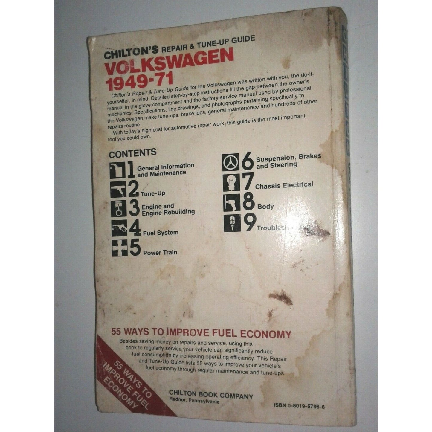 1949 -1971  Volkswagen Chilton's Repair & Tune-Up Guide Beetle Ghia Bus Fastback