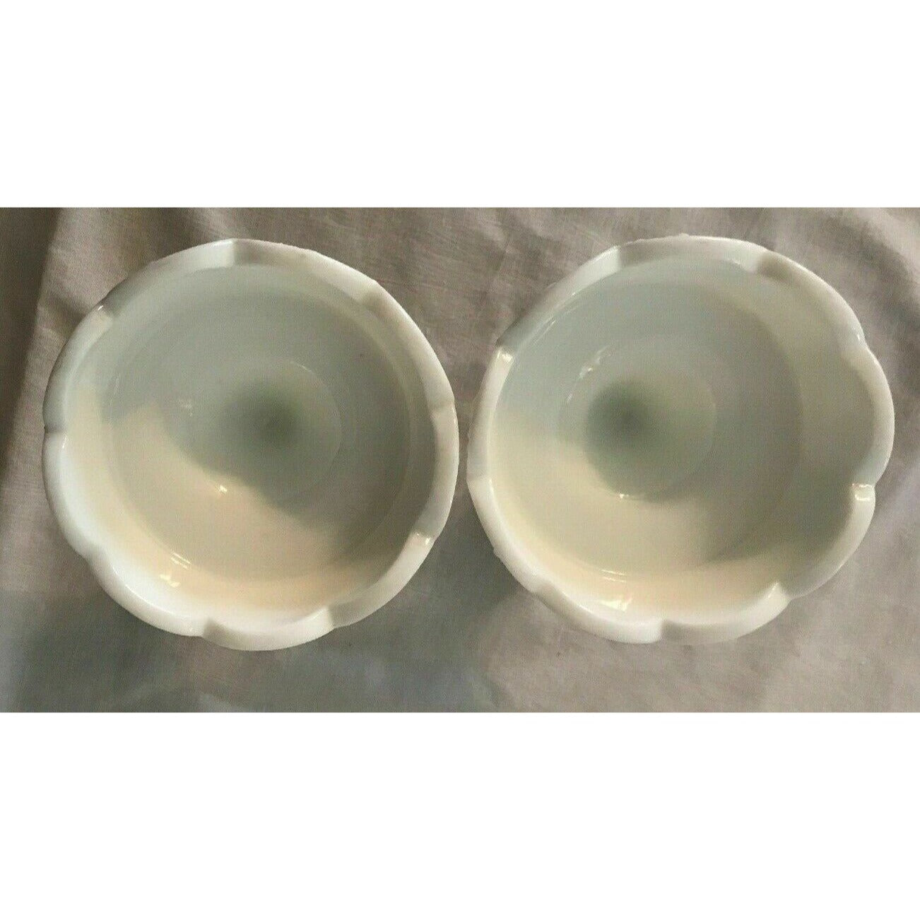 WESTMORLAND VINTAGE MILK GLASS CANDLE STICK HOLDERS “Grape Harvest” Pattern Pair