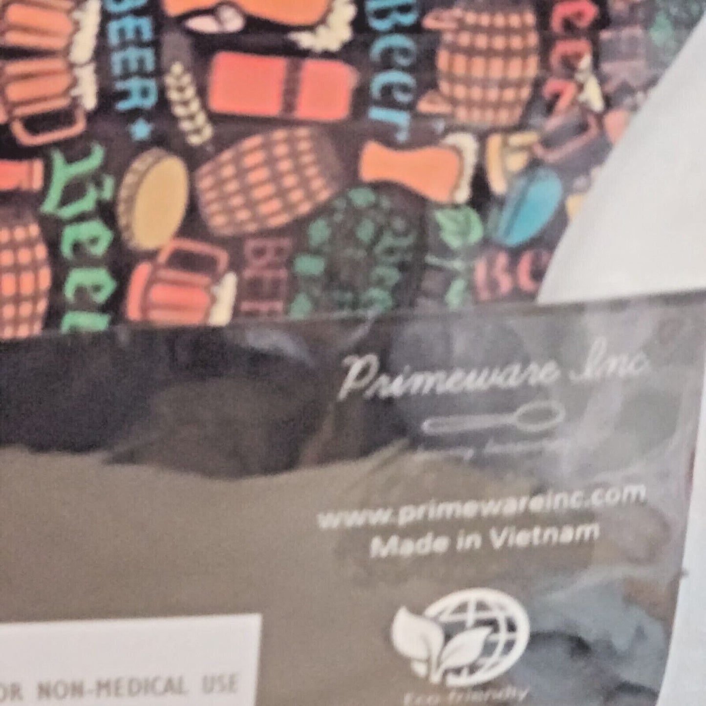 Primeware Mask Beer Design Adult 2 pack 2 layers 100 % Polyester Washable