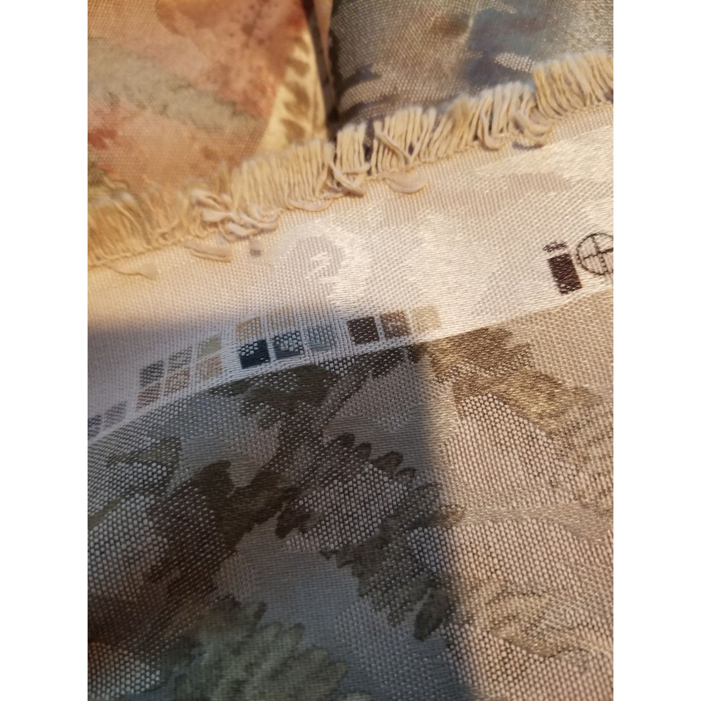 Material Fabric Upholstery Tapestry Green Brown Grey 44" x 54" Heavy