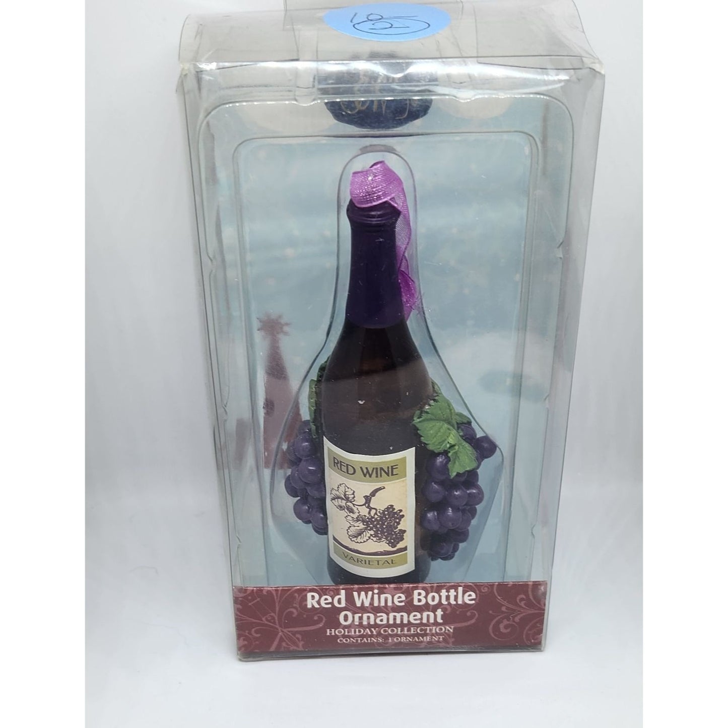 Christmas Ornament Red Wine Bottle  4 1/2" Tall Epic Hanging
