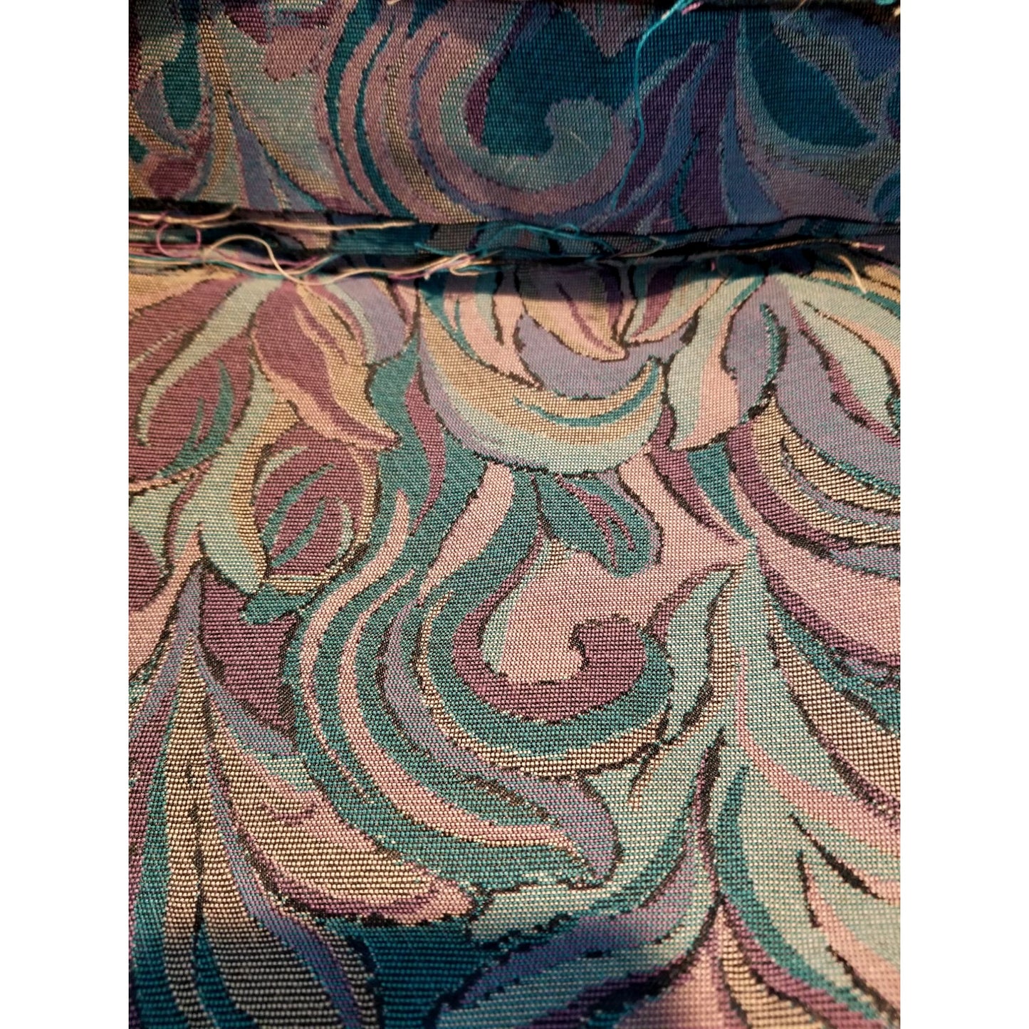 Material Fabric Upholstery Tapestry Green Brown Grey 44" x 54" Heavy