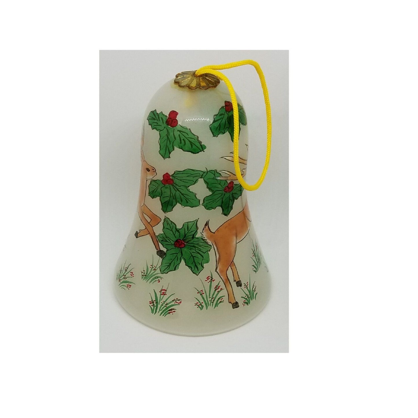 Ornament Hand Painted Glass Reindeer Bell Gaul Searson Limited San Francisco