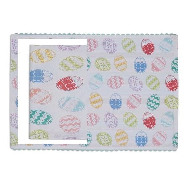 Placemat Napkin Set 1 Each Design Imports Easter Eggs Printed Reversible