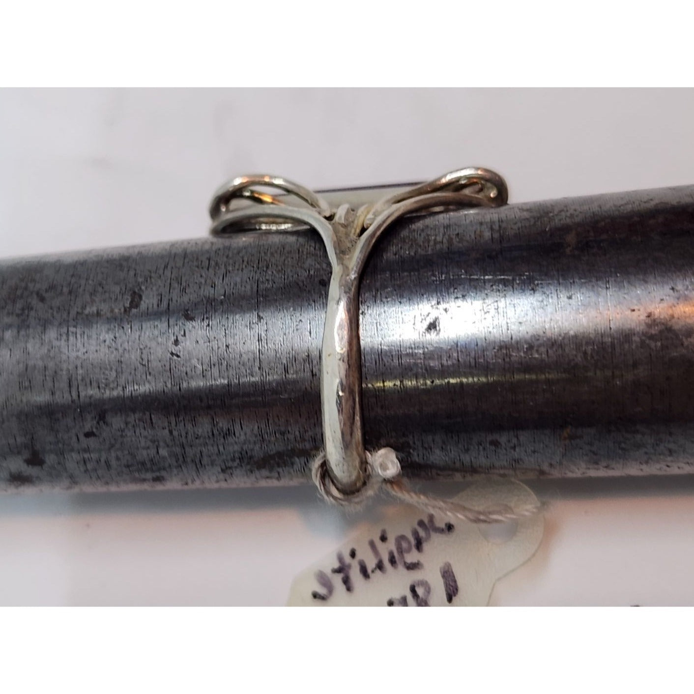 Ring Sugalite purple rectangle 6gr Size 10 925 Silver Jerry Fran Harr Swirls on the side