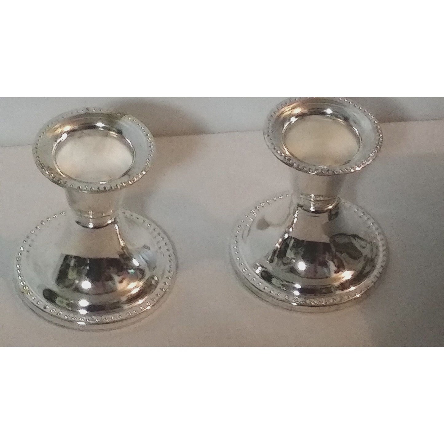 Candle Holder Silver Plated Essex 2 1/2" Tall