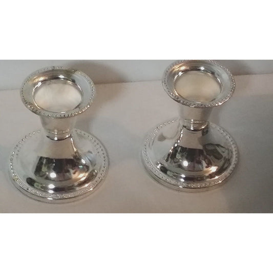 Candle Holder Silver Plated Essex 2 1/2" Tall