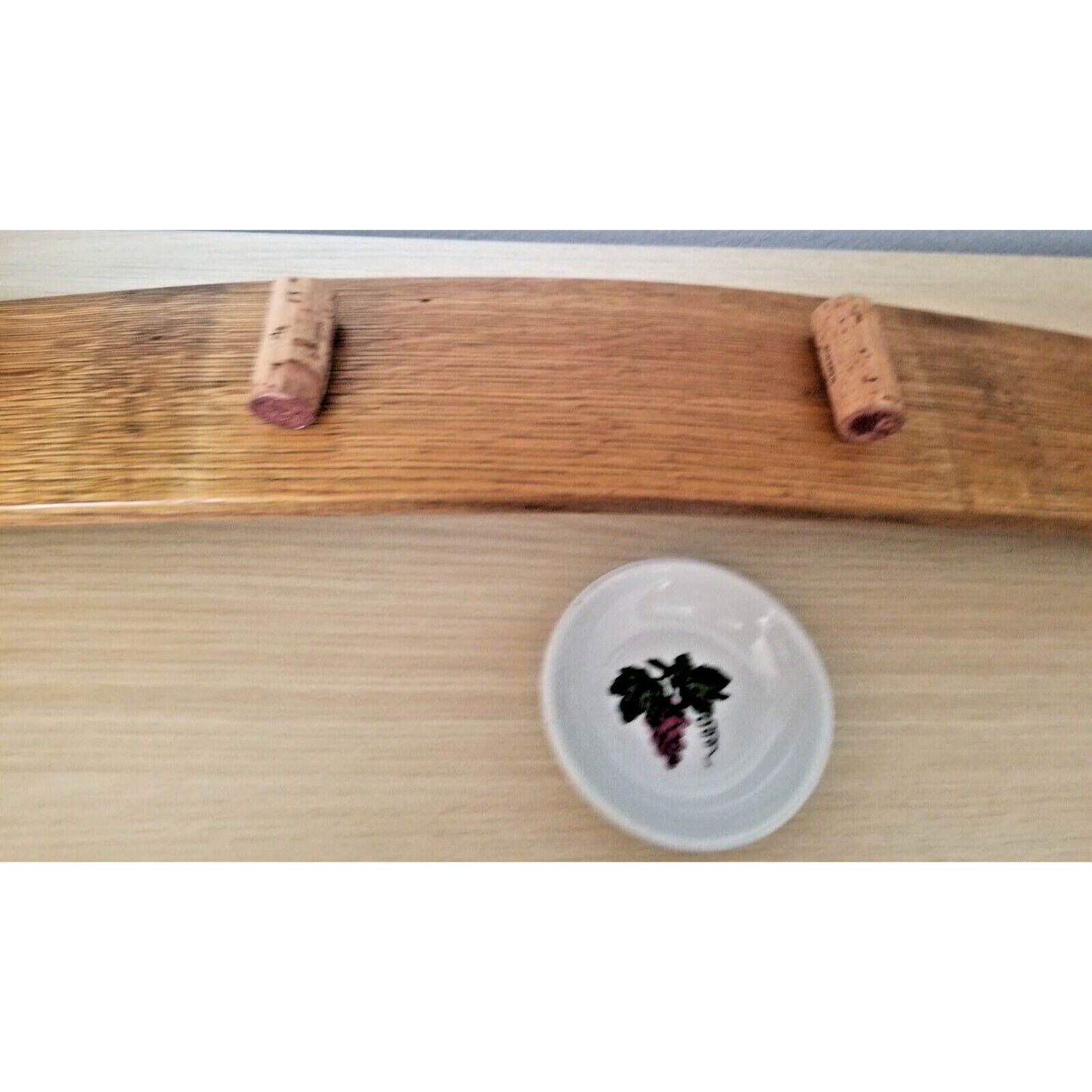 Wine Stave Sushi Tray Cork Feet Grape Dipping Bowl 37" x 3 1/2 " x 2" Food Safe
